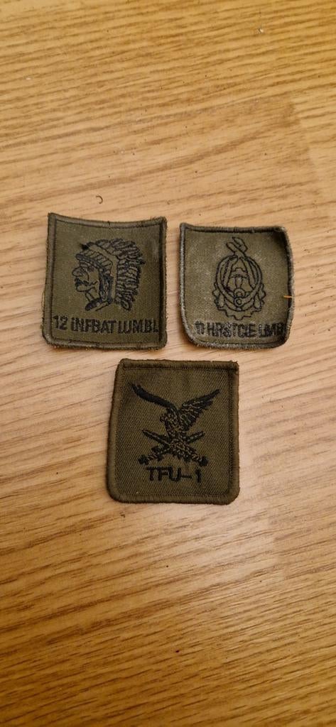 Borstemblemen luchtmobiele brigade, Verzamelen, Ophalen of Verzenden, Landmacht, Nederland, Embleem of Badge