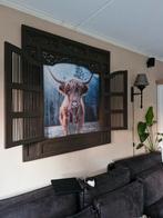 Wandornament Schotse Hooglander - 120x130cm, Ophalen