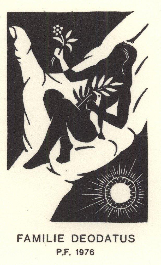 0069 Ex Libris Nederland : Jan Deodatus, 1975, Antiek en Kunst, Kunst | Etsen en Gravures, Verzenden