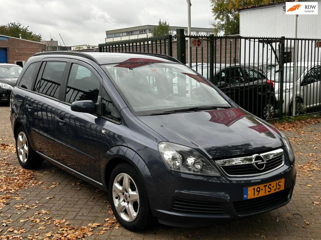 Opel Zafira 1.8 Enjoy 7personen 1e eigenaar dealer onderhoud, Auto's, Opel, Gebruikt, 4 cilinders, Origineel Nederlands, Zilver of Grijs