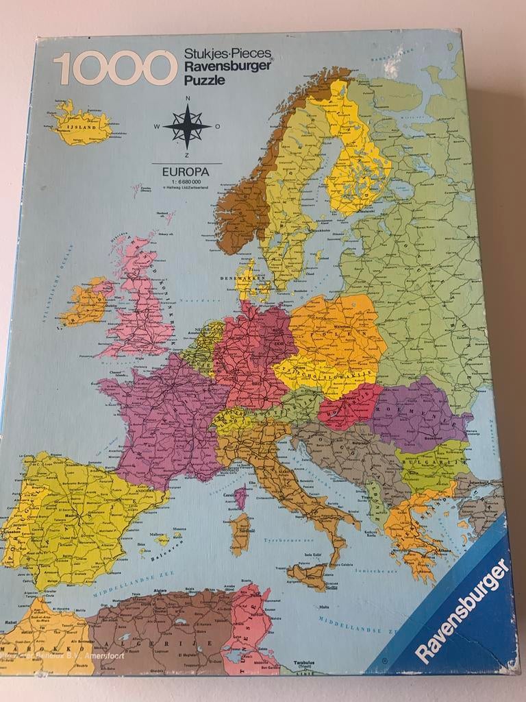 Ravensburger Europa puzzel 1000 stukjes, Ophalen of Verzenden, 500 t/m 1500 stukjes, Gebruikt, Legpuzzel