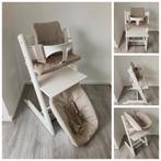 ZGAN! Stokke Tripp Trapp wit+babyset, kussenset, newbornset, Kinderen en Baby's, Kinderstoelen, Ophalen of Verzenden, Zo goed als nieuw
