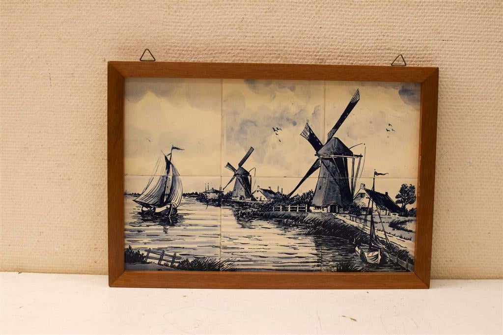 Tegelplateau van 6 tegels is ingelijst 40035