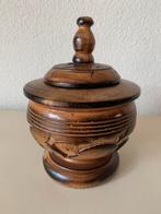 Hand gemaakt houtsnijwerk potje uit Bali, Antiek en Kunst, Kunst | Beelden en Houtsnijwerken, Ophalen of Verzenden