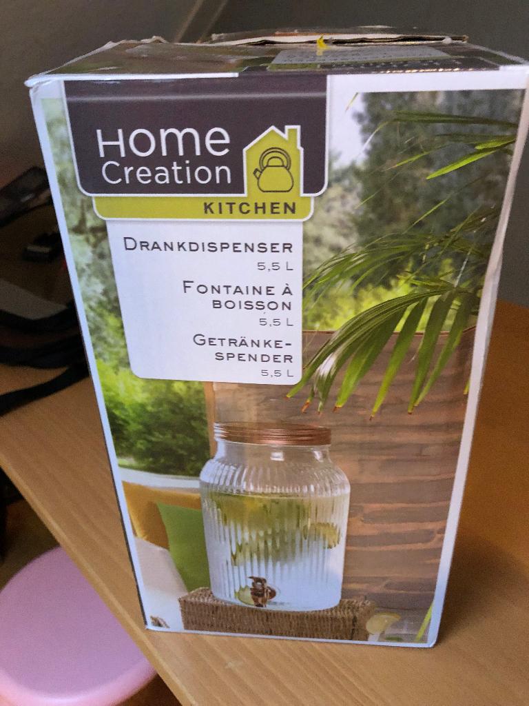 Drinkdispenser 5-5, Nieuw, Ophalen of Verzenden, Overige merken, Glas