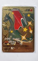 Charizard Shiny V 079/073 Pokemon kaart van metaal gold, Ophalen of Verzenden