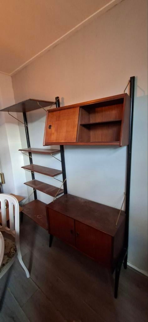 Modulair Vintage Wandsysteem Louis van Teeffelen Wébé, Ophalen of Verzenden, 25 tot 50 cm, Teakhout, Minder dan 100 cm