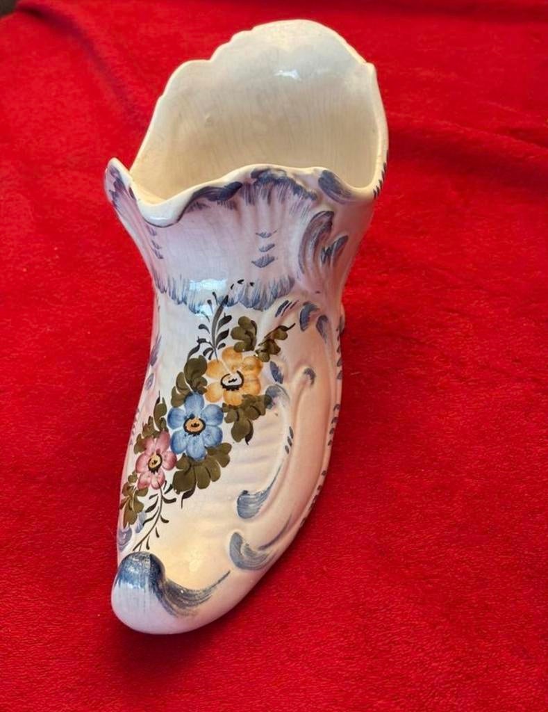 Decorative Porseleinen schoen Italie Bassano handgeschilderd, Antiek en Kunst, Ophalen of Verzenden