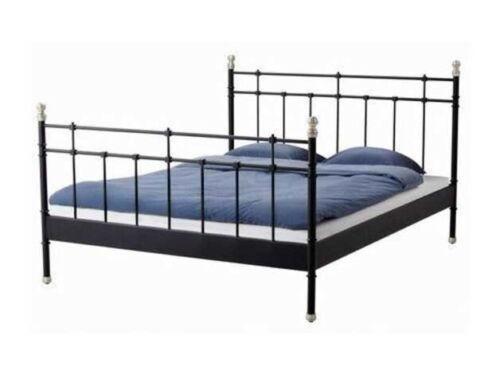 Svelvik Ikea bedframe✅️, Huis en Inrichting, Slaapkamer | Bedden, Gebruikt, Tweepersoons, 160 cm, Metaal, Zwart, Ophalen