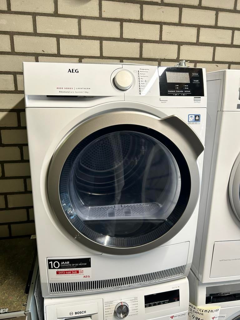 AEG T8DBPESSEN 8Kg A+++ warmtepompdroger, Witgoed en Apparatuur, Wasdrogers, Refurbished, Voorlader, 8 tot 10 kg, 85 tot 90 cm