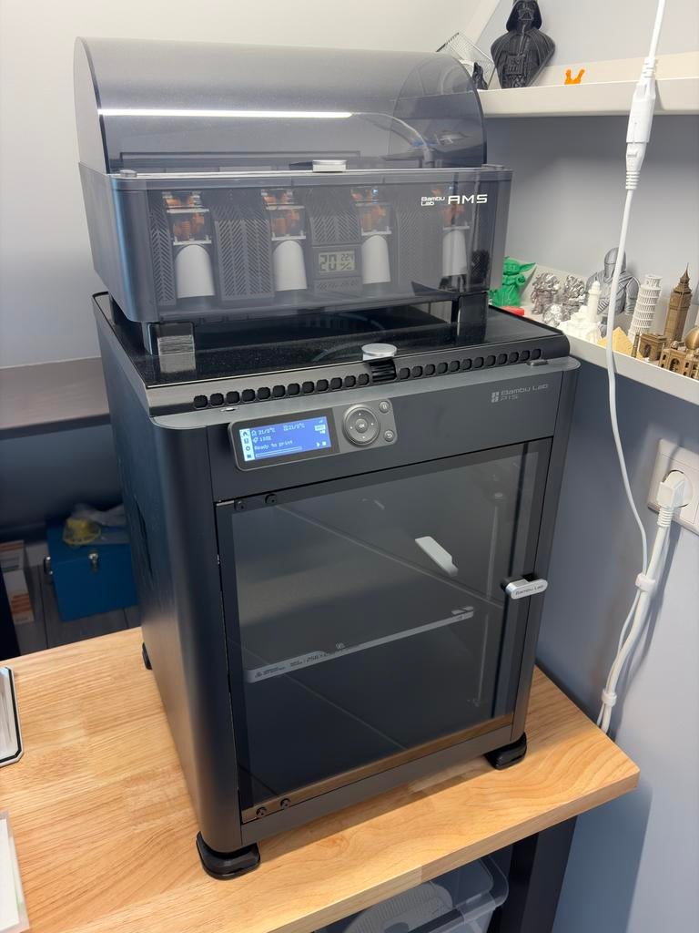 Bambu Lab P1S Combo (AMS) met extra's (118 uur), Computers en Software, 3D Printers, Ophalen, Ingebouwde Wi-Fi, Bambulab, Zo goed als nieuw