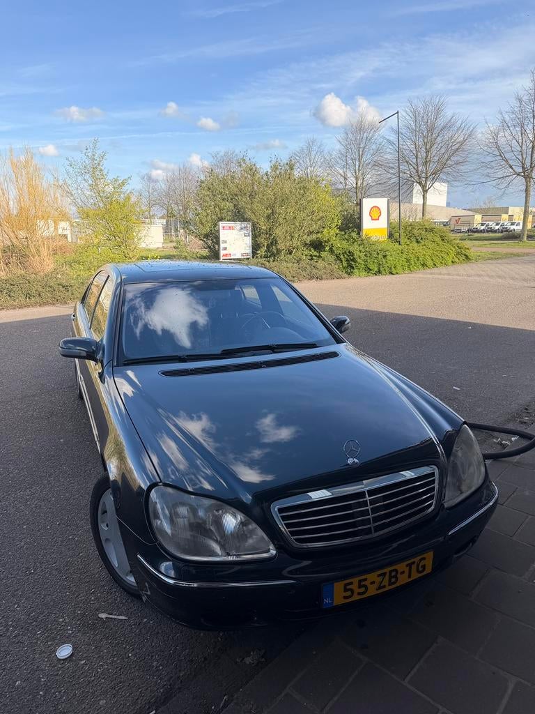 Mercedes-Benz S-Klasse S600 Lang AUT 2000 Zwart Youngtimer, Auto's, Automaat, 5786 cc, Zwart, Zwart