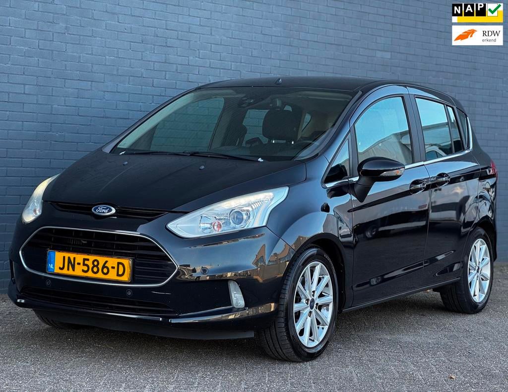 Ford B-Max 1.0 EcoBoost Titanium|CAMERA|NAVI|PSENSOR|CRUISE|, Auto's, Ford, 101 pk, Gebruikt, Start-stop-systeem, Zwart