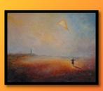 Olieverf schilderij Vliegeren, Ophalen of Verzenden