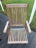 Tuinstoelen teakhout en verstelbaar, Ophalen, Gebruikt, Teakhout, Verstelbaar