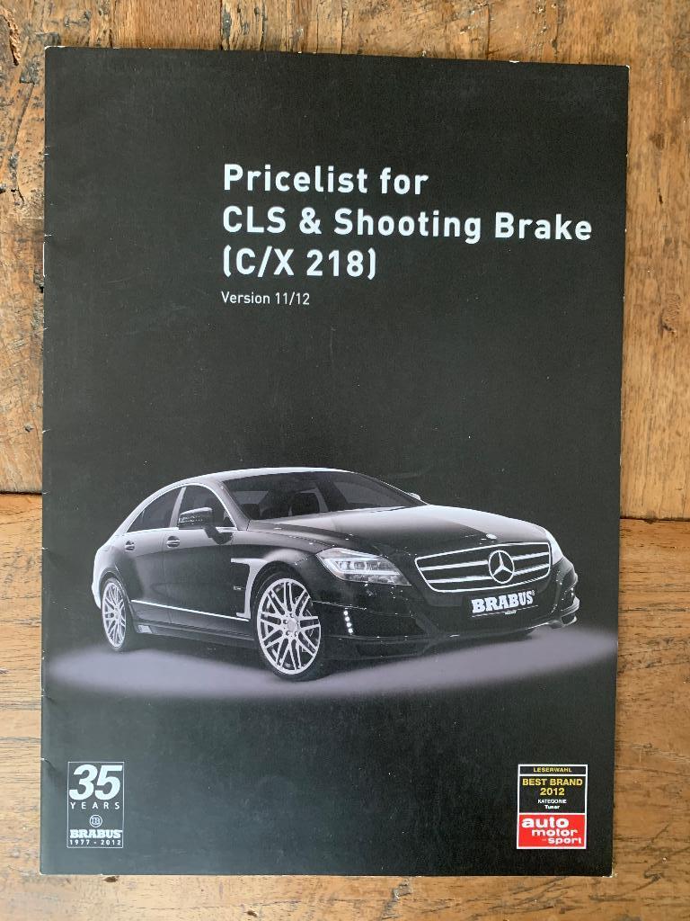 Prijslijst Brabus for Mercedes-Benz CLS C218 X218 2012, Nieuw, Mercedes-Benz, Mercedes, Ophalen of Verzenden