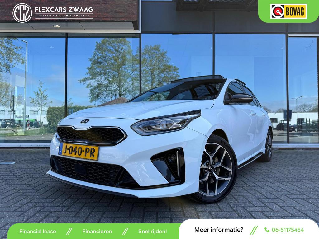 Kia Ceed 1.0 T-GDi GT-Line - Pano/Schuifdak - Camera - Navi, Auto's, Kia, Voorwielaandrijving, Gebruikt, Leder en Stof, Wit