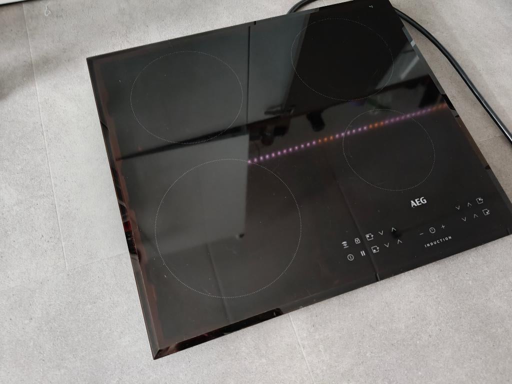 AEG IKB64301FB inductie kookplaat, Ophalen, Gebruikt, 4 kookzones, Inbouw