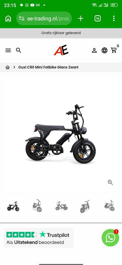 Fatbike mini, Fietsen en Brommers, Elektrische fietsen, Ophalen, Zo goed als nieuw, Overige merken