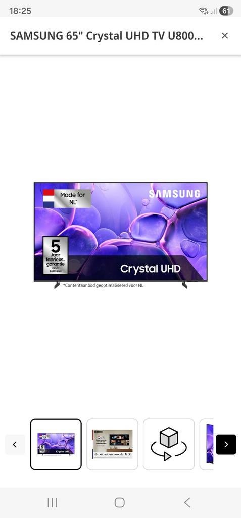 SAMSUNG TV 65 inch, Ophalen, Nieuw