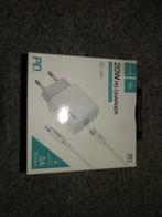 USB C kabel incl adapter 20 w  3A OUTPUT iphone, Telecommunicatie, Mobiele telefoons | Telefoon-opladers, Ophalen of Verzenden