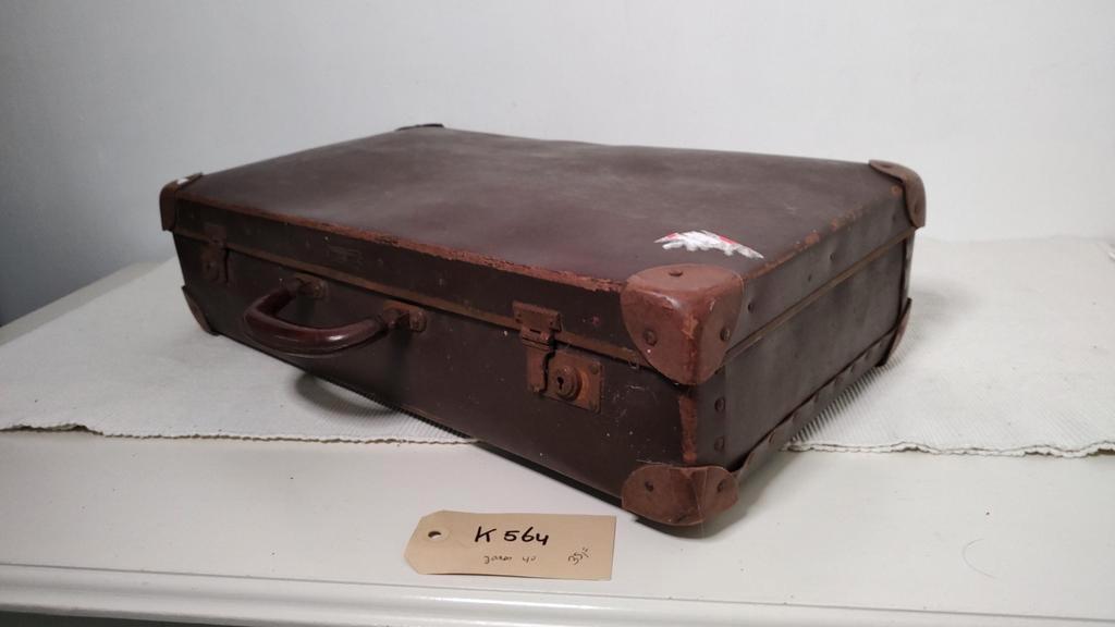 K564 VINTAGE jaren 40 koffer van VULCAN FIBRE, Sieraden, Tassen en Uiterlijk, Koffers, Overige materialen, Gebruikt, 50 tot 60 cm
