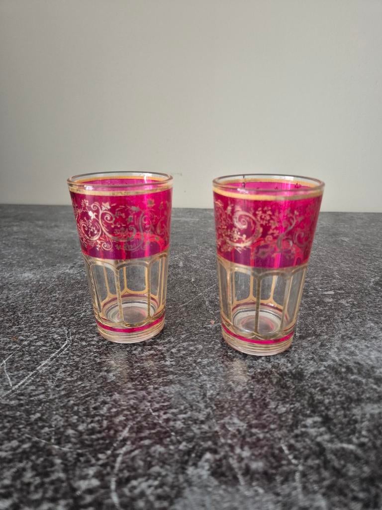 Hand beschilderde glazen, Ophalen of Verzenden