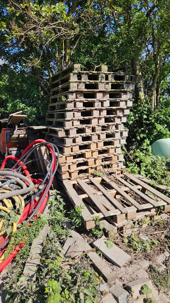 Gratis gebruikte houten pallets - Grote stapel, Ophalen of Verzenden