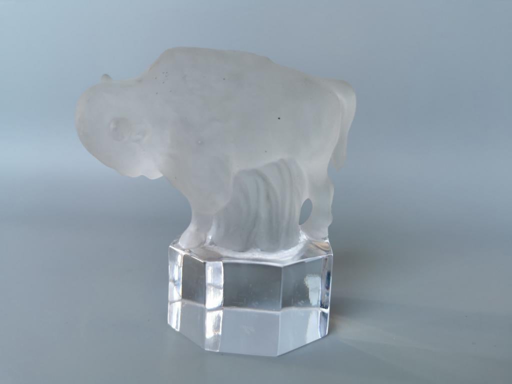Goebel glas sculptuur bison gemerkt en gedateerd., Antiek en Kunst, Antiek | Glas en Kristal, Verzenden