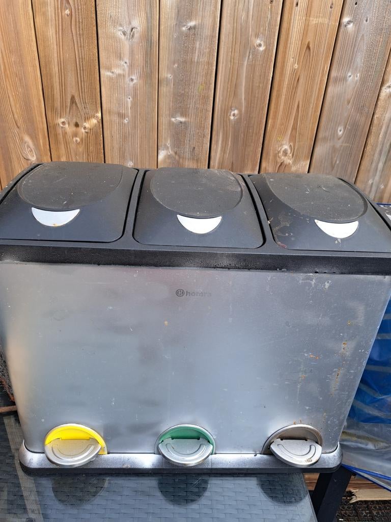 Prullenbak, 40 liter of meer, Ophalen of Verzenden, Metaal, Minder dan 50 cm