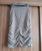 Lange Rimpelrok M, Maat 38/40 (M), Beige, Ophalen of Verzenden, Zo goed als nieuw