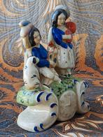 Mooie originele antieke Engelse Staffordshire flatback 1860., Ophalen of Verzenden