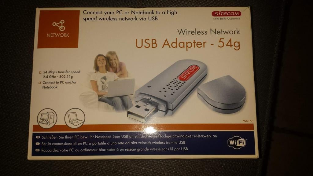 Sitecom Wireless Network USB Adapter - 54g, Ophalen of Verzenden, Nieuw, Sitecom