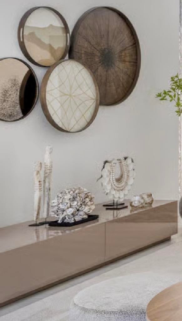 Hoogglans Taupe TV Meubel - Strak Modern Design, Ophalen, Overige materialen, Gebruikt, 200 cm of meer