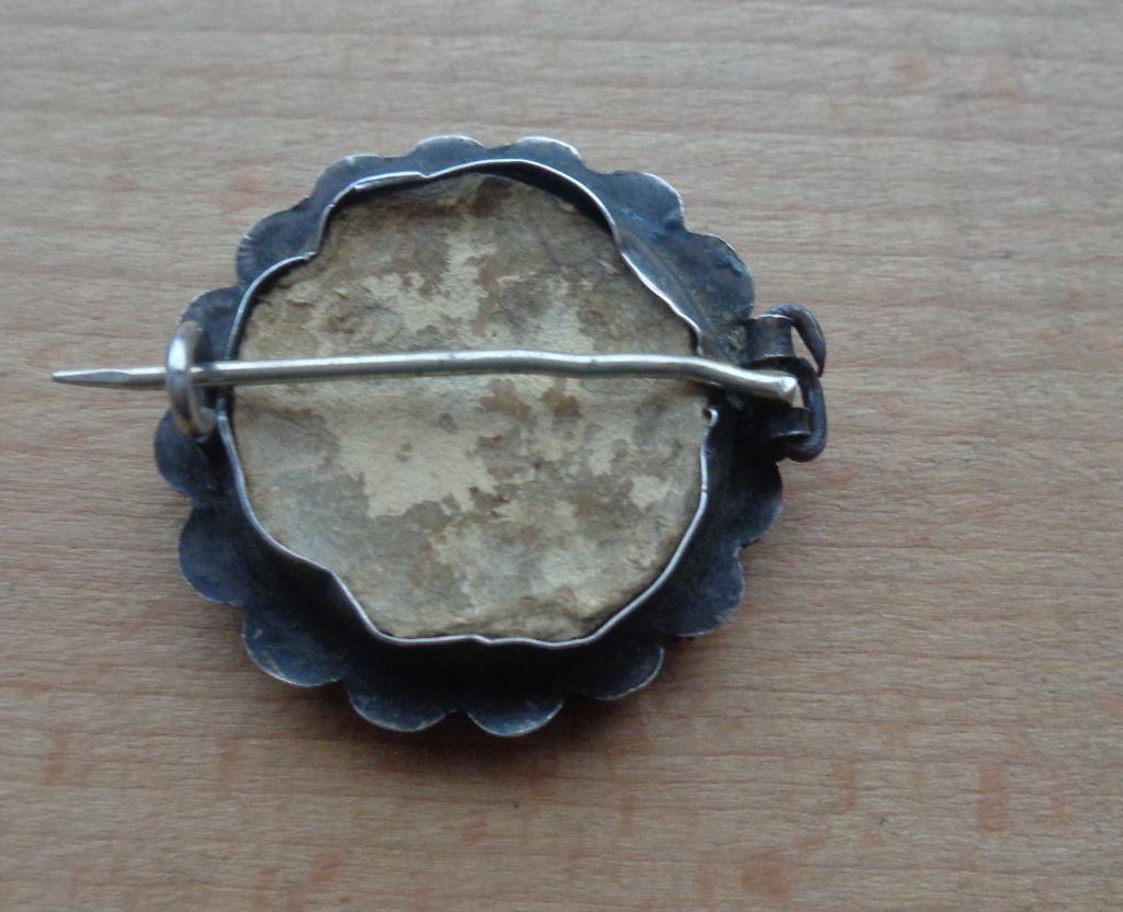antiek zilveren foto broche met Zeeuwse knopjes [885], Sieraden, Tassen en Uiterlijk, Antieke sieraden, Ophalen of Verzenden, Zilver