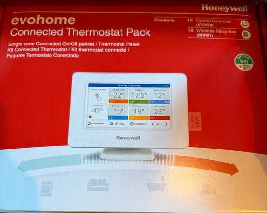 Honeywell EvoHome systeem met 6 radiatorkranen en knoppen, Doe-het-zelf en Verbouw, Thermostaten, Nieuw, Slimme thermostaat, Ophalen