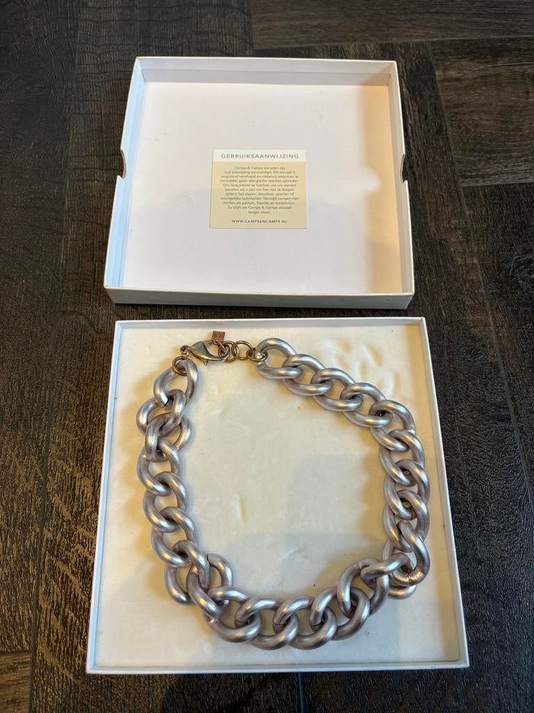 Grote Camps en Camps schakelketting, Ophalen, Gebruikt, Zilver, Overige materialen