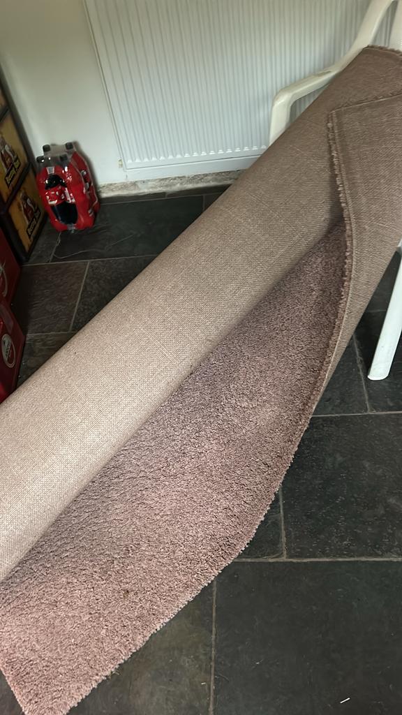 Oud roze vloerkleed 170x240 cm, Ophalen, 150 tot 200 cm, 200 cm of meer, Zo goed als nieuw