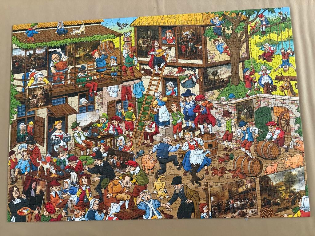 Jan Steen Puzzel 1000 stukjes - That's Life Gallery, Ophalen, 500 t/m 1500 stukjes, Gebruikt, Legpuzzel