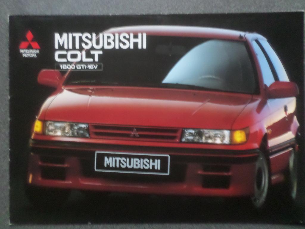 Mitsubishi Colt 1800 GTI 16v 1990 Brochure, Ophalen of Verzenden, Zo goed als nieuw, Mitsubishi