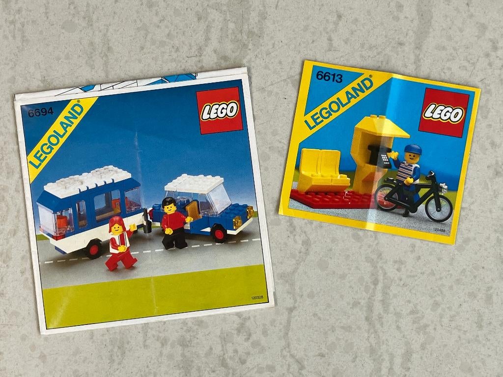 Lego instructies Legoland set nummer 6613 en 6694, Gebruikt, Lego, Overige typen, Ophalen of Verzenden