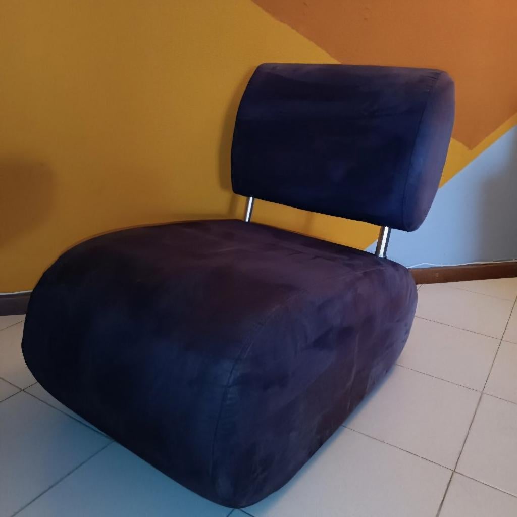 "Groovy" fauteuil, Italië, 1970 - 1979 - Alcantara, Ophalen, Space Age / Modernistisch jaren ’70 design, 75 tot 100 cm, Zo goed als nieuw