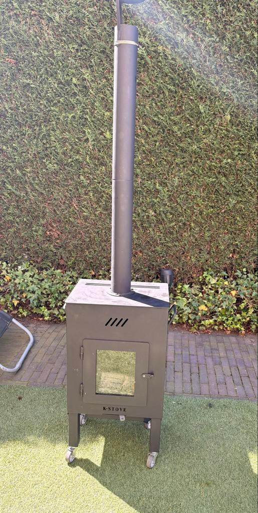 K-stove Vesuvius buiten pelletkachel - z.g.a.n., Tuin en Terras, Tuinhaarden, Zo goed als nieuw, Ophalen of Verzenden