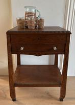 Eiken Bijzetkastje / Naaimeubel Amsterdamse School jaren '30, Antiek en Kunst, Antiek | Meubels | Kasten, Ophalen of Verzenden