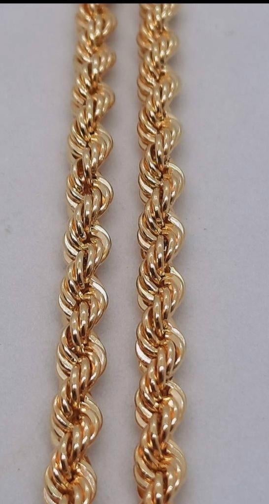 Gouden rope ketting 18kt, Www.bredajuwelier.nl, Nieuw, Ophalen of Verzenden, Www.bredajuwelier.nl