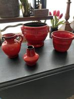 Vintage set bloempotten en vaasjes o.a. West-Germany, Verzamelen, Retro, Ophalen, Huis en Inrichting