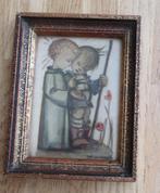 Vintage Hummel prent achter glas in lijstje jongen Jezus, Verzamelen, Beelden en Beeldjes, Ophalen of Verzenden, Gebruikt, Hummel