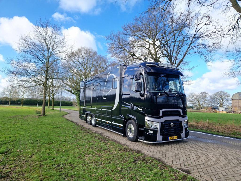Renault T Occasion paardenvrachtwagen 5 paarden, 10.144 km,, Auto's, Automaat, Overige kleuren, Renault, Leder