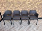4x mobitec Lena stoelen, Huis en Inrichting, Bruin, Nieuw, Leer, Ophalen of Verzenden