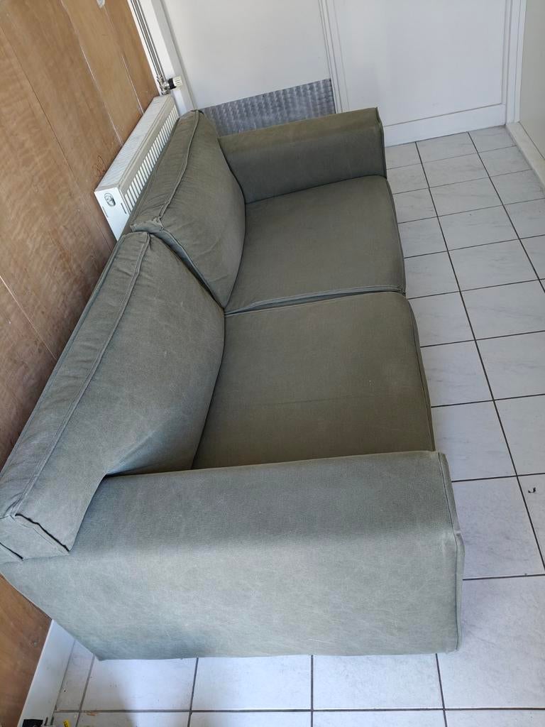 Groene 2,5-zits bank -  Erg netjes!, Huis en Inrichting, Banken | Bankstellen, Ophalen, 150 tot 200 cm, Driepersoons, 75 tot 100 cm